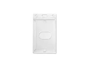 SICURIX Rigid PC ID Badge Dispensers with Thumb Slot - Vertical - Support 2.50" x 3.50" Media - Vertical - Polycarbonate - 25 / Pack - Clear