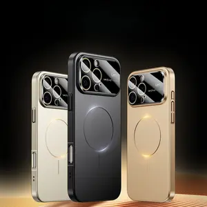 Matte Magnetic Full Coverage Phone Case with Large Camera Window for iPhone 17 Pro Max / 16 Pro / 15 / 14 / 13