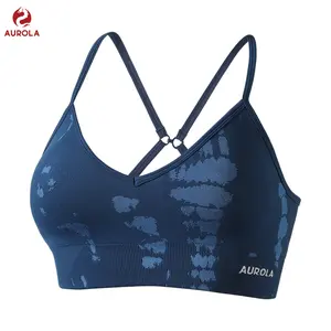AUROLA Serpent Snake Seamless Sports Bras for Women,Girls Padded Strappy Workout Gym Yoga Tops
