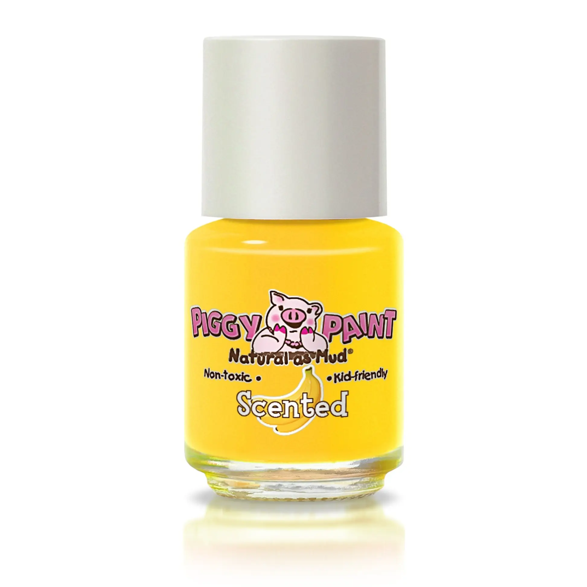 Piggy Paint Banana Besties Scented Yellow Nail Polish, 0.25oz, Non-toxic Vegan Water-based Formula, Parent-approved Kid-friendly