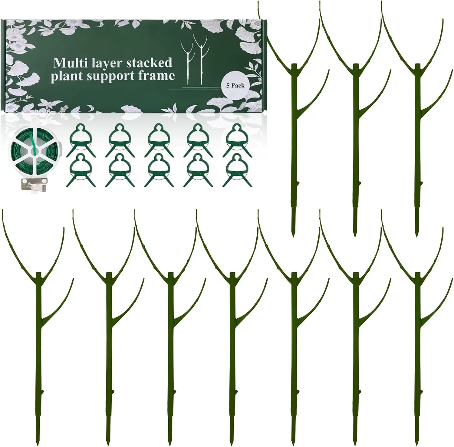 5/10  Pack Stackable Monstera Plant Support, 11 Inch Plant Support Stakes for Indoor & Outdoor Use, Plants Sticks for Vine Training & Stem Stabilization, Monstera, Pothos, Philodendron