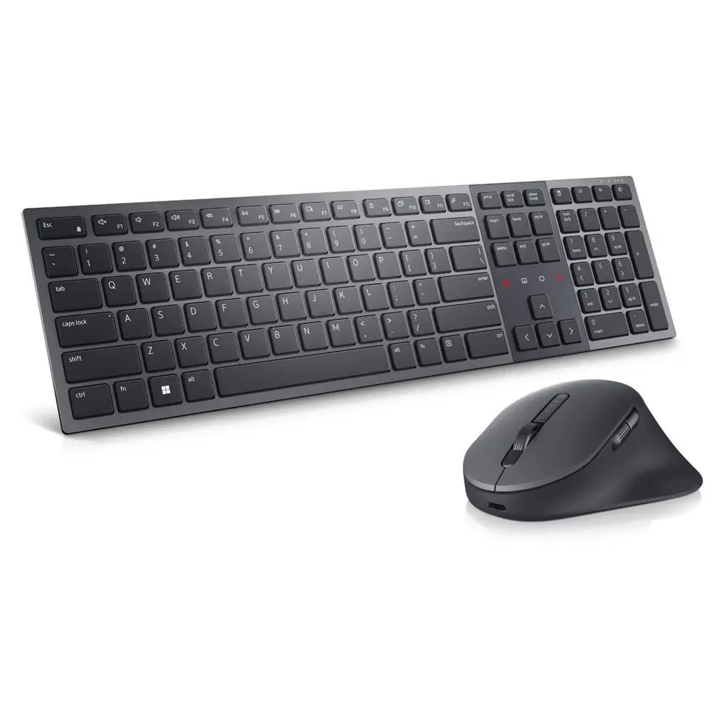 Dell KM900 Premier Wireless Backlit Keyboard and Mouse Combo, Batteryless Rechargeable Keyboards Set for Computers & Office Equipment, Enhance Productivity, Transform Collaboration