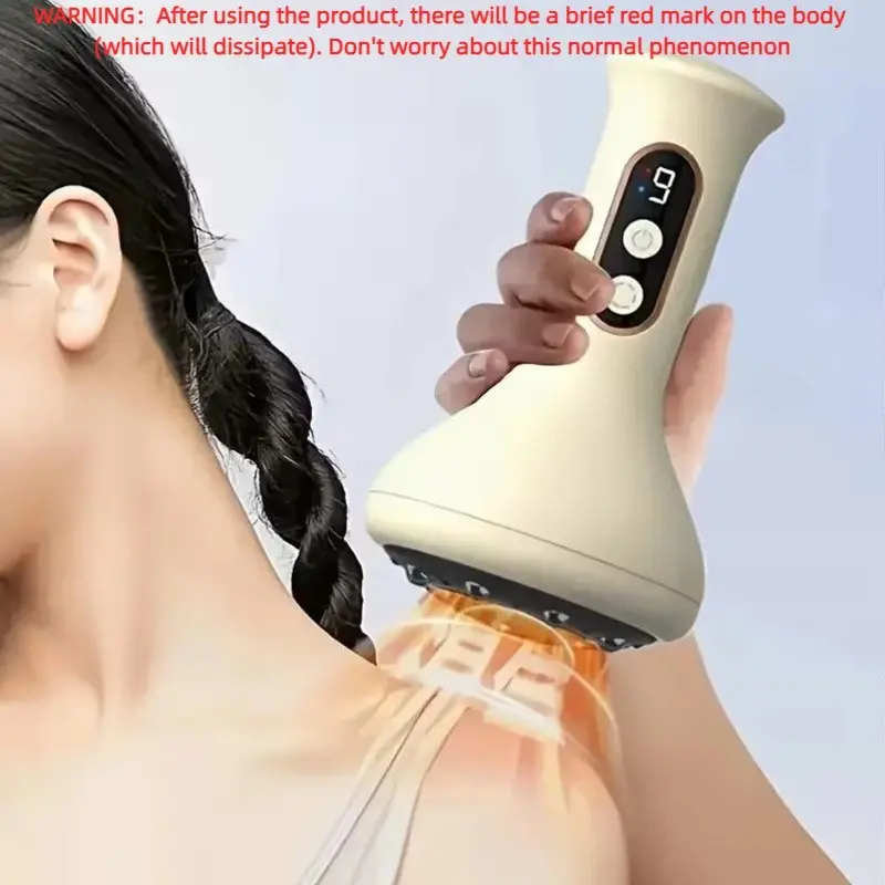 Electric scraping massage tool, USB charging, nine adjustable suction levels, vacuum cupping, meridian cupping device, suitable for full body, shoulder, neck, abdomen, back massage, suitable for both men and women