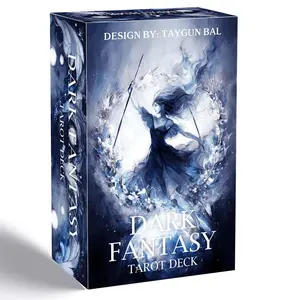 13x8 cm Dark Fantasy Tarot Cards Deck, 78 Cards 13x8cm, Gothic Aesthetic, Gothic Beauty, Shadow & Light Design, shadow and light, Haunting Imagery, Archetypes, Self-Reflection Guide Included
