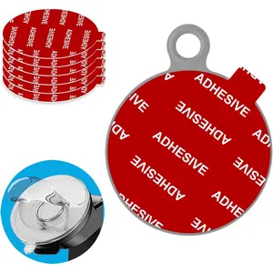 Dashboard Pad Mounting Disk Sticky Adhesive Replacement Kit, 6 count 3.15"(80mm) Circle Heat Resistant Double-Sided Stickers for Suction Cup  Phone Holder Disc & Windshield Dash Cam