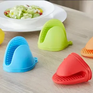 2 Pairs Random Color Silicone Oven Mitts, Heat Resistant Oven Gloves, Non-slip Oven Mitts, Thick Kitchen Accessories