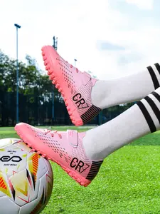 7 Children Football Shoes, Youth Soccer Shoes, Boys Girls Teen Short Studs, Anti-Slip Durable Ground Studs, Lightweight Breathable Training Shoes, Youth Football Cleats