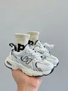 Classic Sports Shoes, Retro Silver Design, Lightweight Soft Sole Anti-Slip, No Laces, Unisex Spring Fall Casual Shoes
