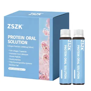 ZSZK Collagen & Kanzan Cherry Blossom Peptide Drink (50 ml × 7 bottles) is rich in protein, fish collagen tripeptides, elastin peptides, vitamin C, niacinamide, olive fruit powder, and grape seed extract, and helps combat skin aging.