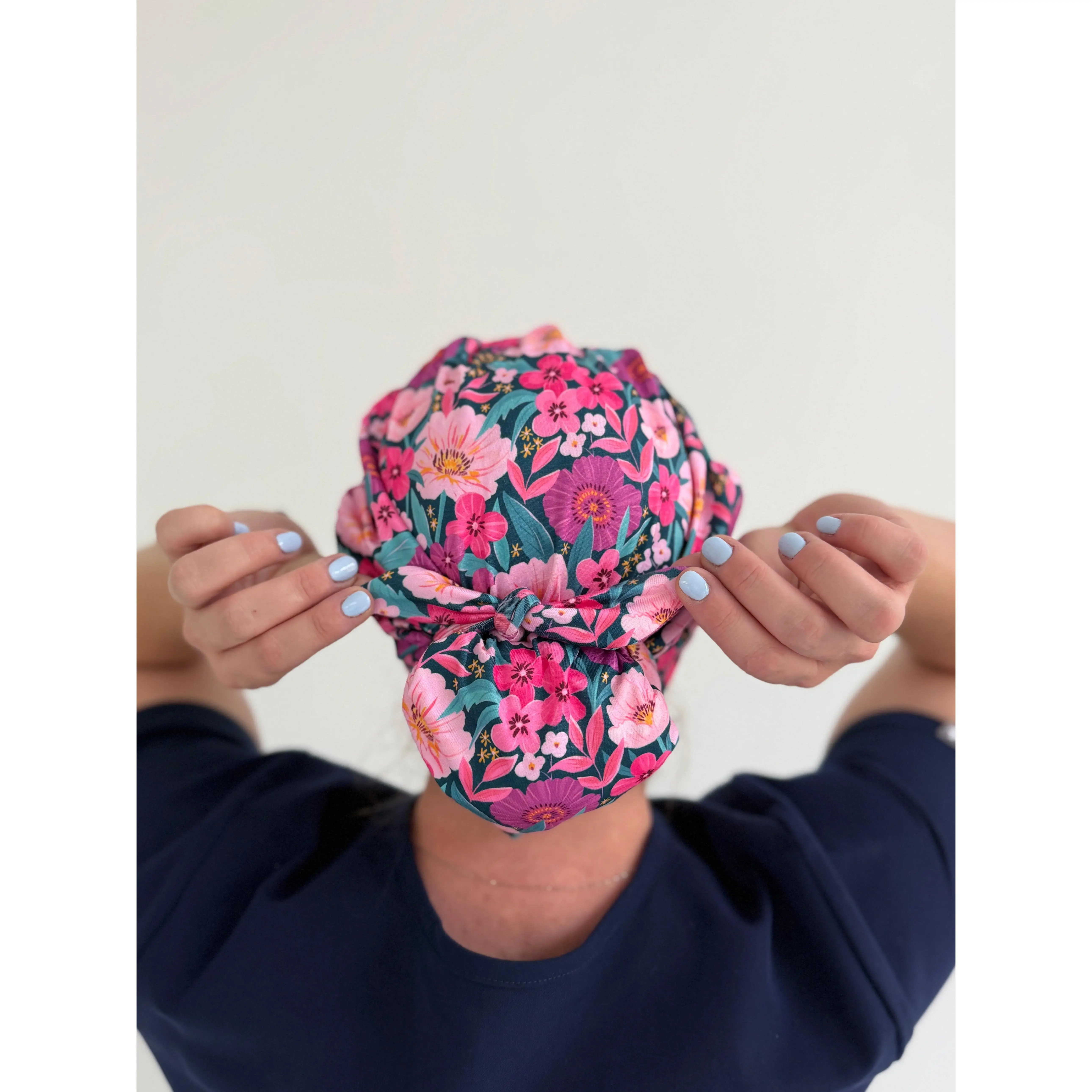 CloudCaps Scrub Cap | Fuchsia Floral