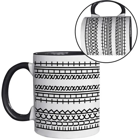 11oz Ceramic "Fuck This Shit" Funny Coffee Mug - Unisex Reusable Eco-Friendly Durable Washable Cup, Grip-Easy Handle, Holiday White Elephant Christmas Gag Gift for Adults