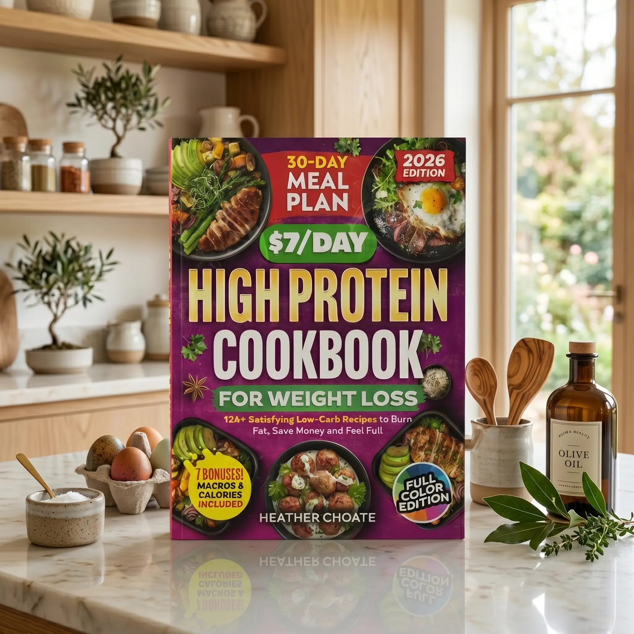 $7/Day High Protein Cookbook Recipe Book: Quick Homemade Meals, Affordable Ingredients, Simple Everyday Recipes, Budget-Friendly Meal Prep Ideas, Easy Family Cooking, Flavor-Packed Dishes & Beginner-Friendly Food Guide