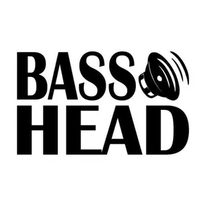 bass head basshead subwoofer speaker music vinyl decal sticker 5"
