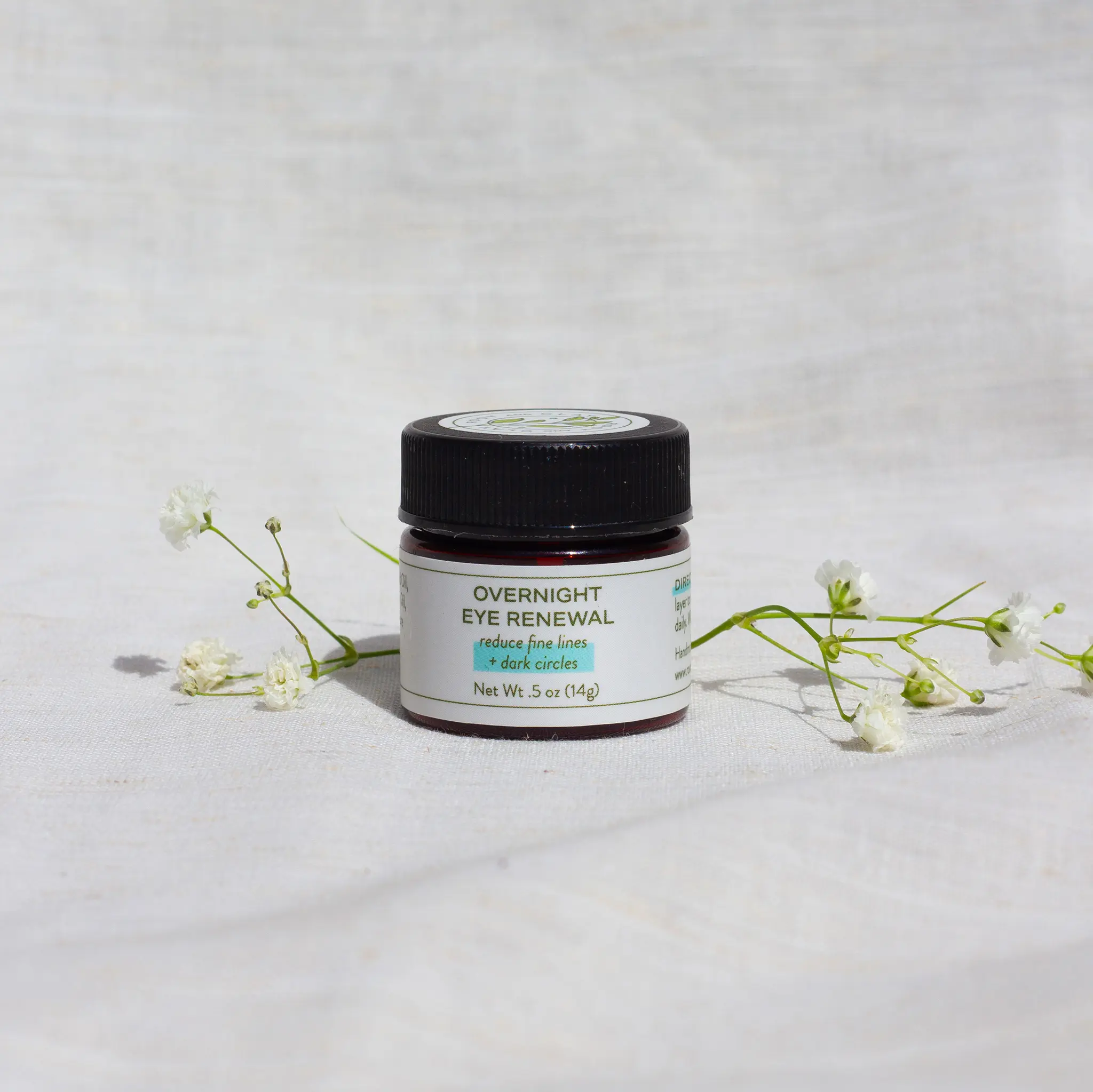 Nutrient-Rich Overnight Eye Renewal Ointment with Sweet Almond Oil, Beeswax, Shea Butter, and Essential Oils Jojoba
