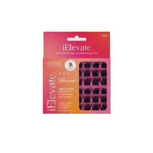 iElevate (VOLUME) Press on Lashes, Lash clusters, Self Adhesive lashes, No glue lashes, Pre-bonded lashes Reusable 10-14mm  Eyelash Extensions Eyelashes