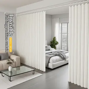 High-Quality Foldable Solid Color Partition Curtain, Strong Privacy and Light Blocking, Easy Install No Drilling, Multi-Scene Use, Blackout Window Cover