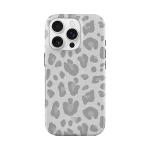Grey Cheetah Print Tough MagSafe Phone Case