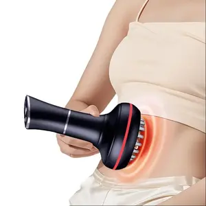 [REJIE] Professional hand-held muscle and lymph support massager-rechargeable device, with heating and vibration functions, Suitable for Whole Body Care, Suitable for Neck, Back, Arms, Waist, Abdomen and Legs, Holiday Gifts. Summervibes Brush Relaxing