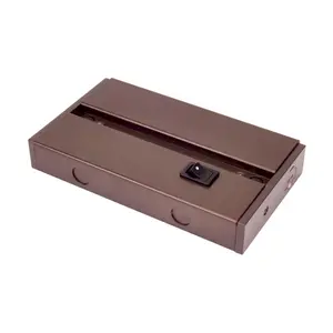 LED 5 Complete Undercabinet Hardwire box with On/Off rocker switch, Dark Bronze