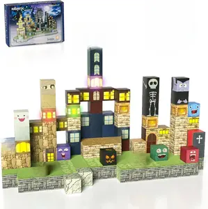 137PCS Magnetic Blocks - Magnetic Building Blocks, World Magnetic Lights Tiles Kids Build Cubes, STEM Toys for 3-5 4-8 5-7 Year Old Boys and Girls, Sensory Creative Activities Christmas Birthday Gift