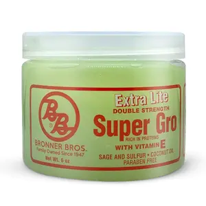 Bronner Bros Double Strength Super Gro Nourishing Coconut Haircare Gel, 6 oz