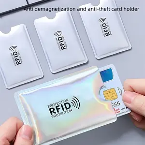 10pcs RFID Blocking Card Holder, Bank Card ID Card Protective Cover, RFID Blocking Aluminum Alloy Credit Card Holder, Debit Card Covers