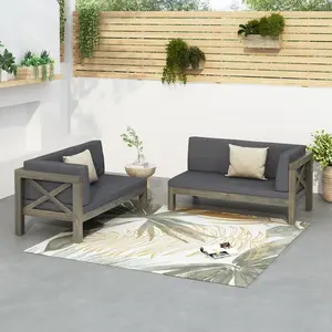 BRAVA X-BACK LEFT -RIGHT CORNER BENCH SET, OUTDOOR SOFA