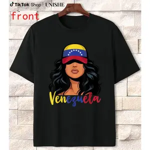 Stylish Venezuelan Girl Tee – 100% Cotton Proud Flag Shirt for Women