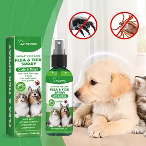 100ML Dog Outdoor& Indoor Protective Spray-Plant Extracts, Safe And Suitable For Sensitive Pet Skin ,Flea & Tick Repellent, Flea & Tick Spray for Dogs