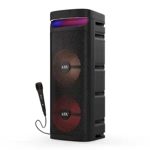 Audiobox ABX-2010R Dual 10” Bluetooth PA Speaker with WaveSync™ and Sound-Activated LED Lights