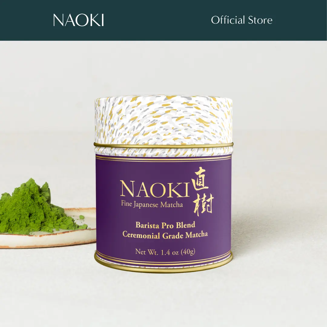 Naoki Matcha Barista Pro Blend Ceremonial Grade Matcha - Authentic Japanese First Harvest Ceremonial Grade Matcha Green Tea Powder from Japan