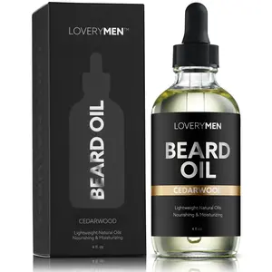 LoveryMen Cedarwood Beard Oil - 4oz Nourishing & Moisturizing Natural Oil