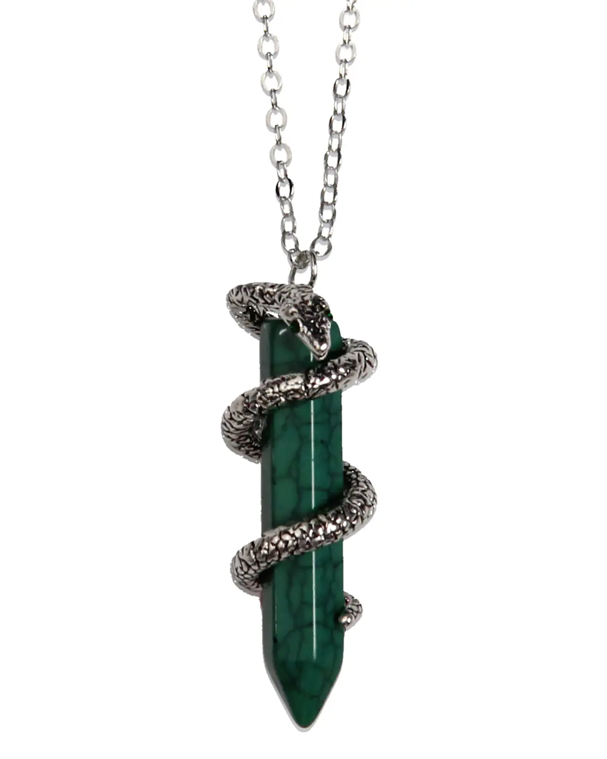 Harry Potter House Animal Gem Stone Pendant Necklaces- Slytherin, Gryffindor, Hufflepuff, Ravenclaw Available