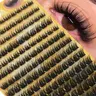【Black Friday】156-Cluster DIY Lash Clusters Set, Volume Lash Clusters, Soft Cluster Eyelashes, DIY False Eyelashes, 8-16mm Fluffy Soft Individual Cluster Lashes, 0.07mm Thin-Band D-Curl Eyelash Extensions, Reusable & Beginner-Friendly