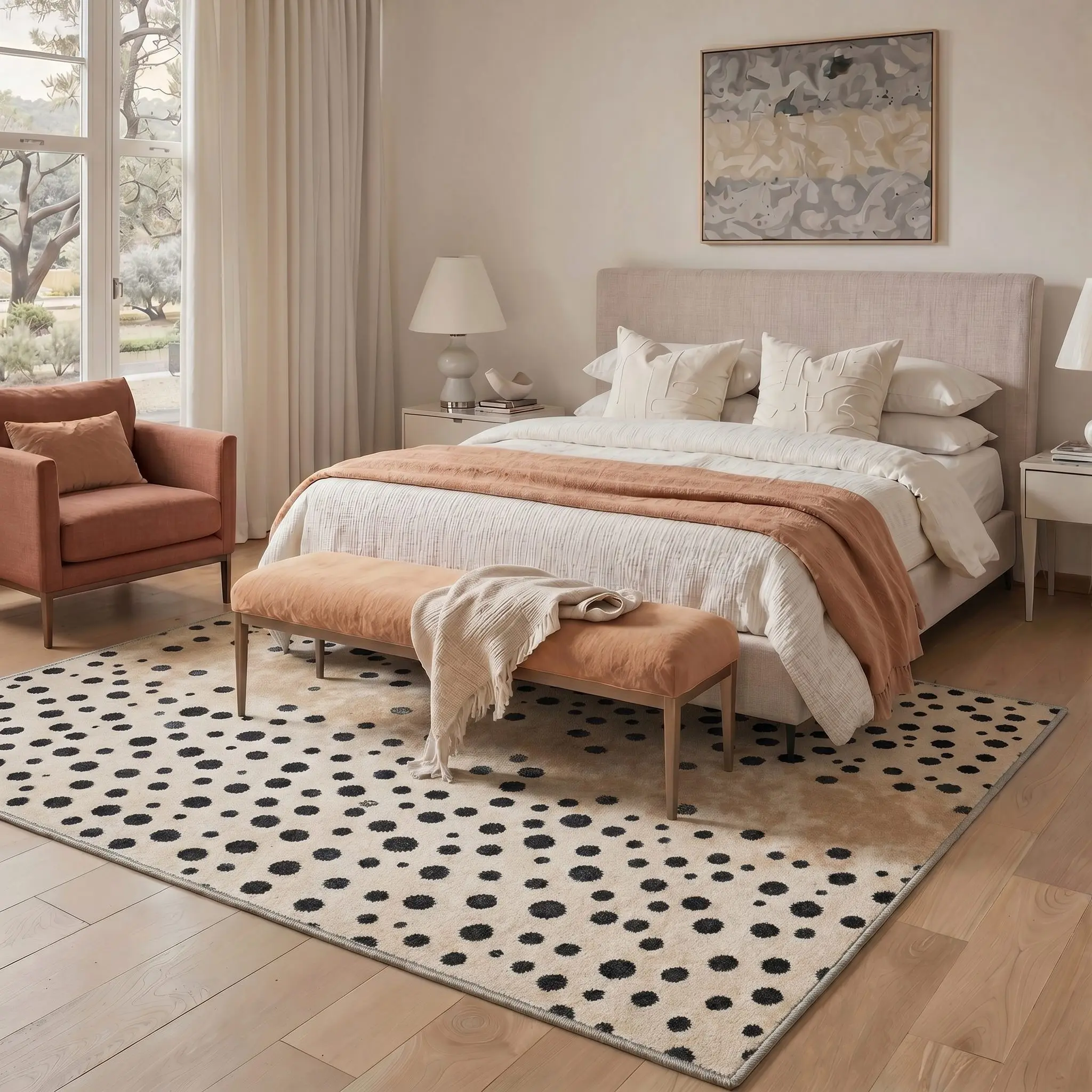 【Deals For You Days】BEIMO Soft Area Rug Machine Washable Pet Friendly Non Slip Floor Carpet for Living Room Bedroom Hallway Kitchen Decor Entryway Decor,ARC5702-OCHRE LINEN