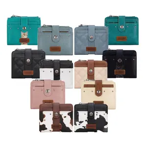 Wrangler Wallet for Women Bifold Card Holder with Zipper