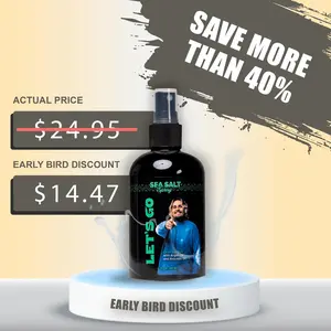 LET'S GO Sea Salt Spray | Instant Volume & Texture | Infused with Natural Argan and Avocado Oil | Lightweight Simple, Natural and Effective  Natural  Haircare Gel Friend