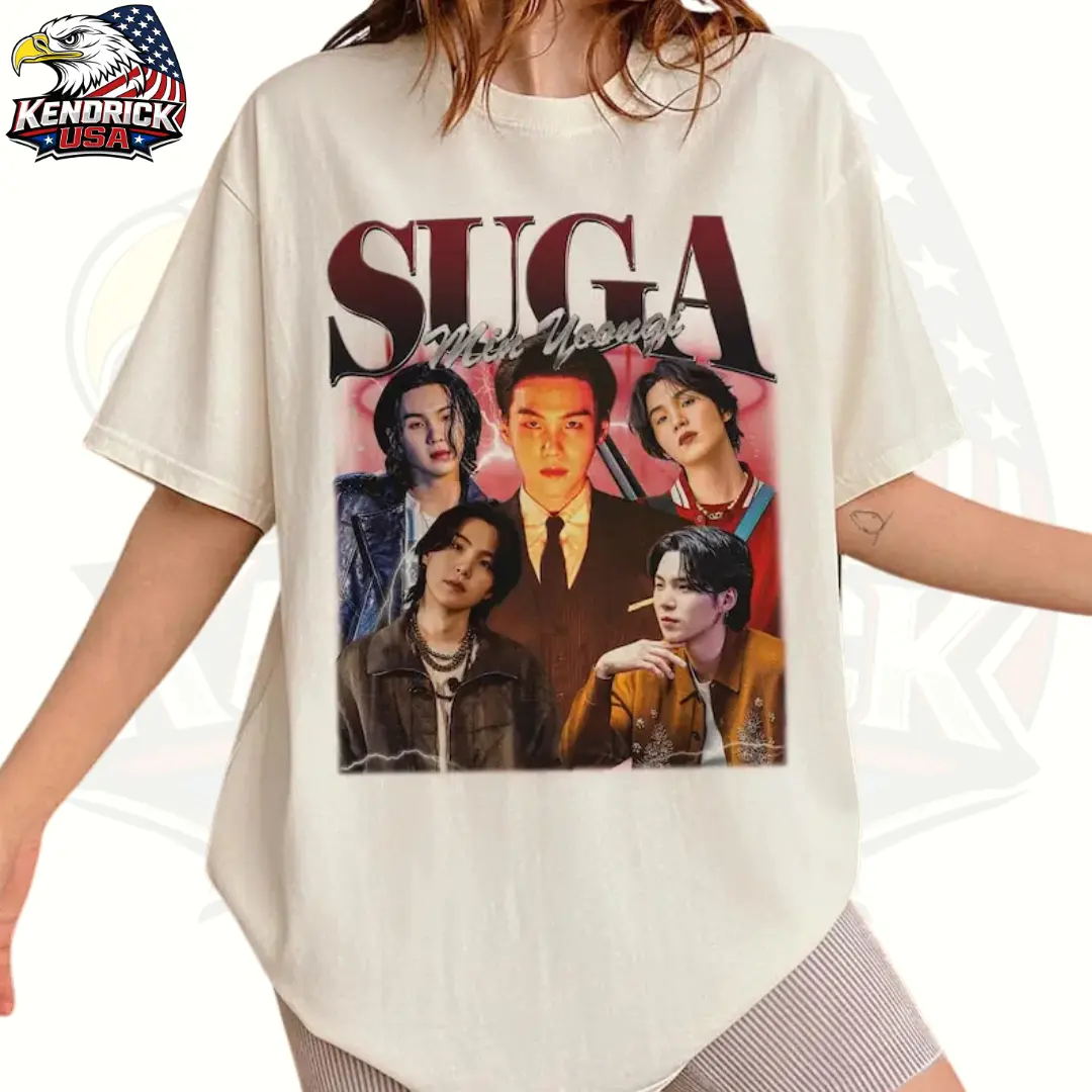 Comfort Colors Suga Min Yoongi Vintage Retro Shirt, 90s Bootleg Suga T-Shirt, Retro Kpop Yoongi Tee, Min Yoongi Fan Gift Unisex Sweatshirt