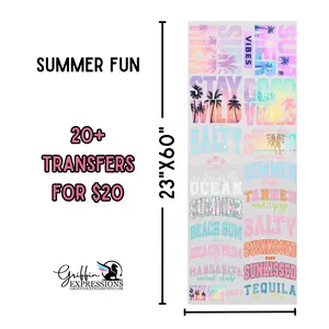 Summer Fun | Dollar Deals DTF Transfer Gang Sheet For Graphic Tees