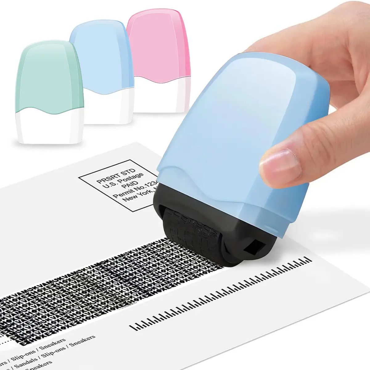 Identity Theft Protection Roller Stamp, 1 Count Confidential Roller Stamp, Anti Theft, Privacy & Security Stamp, Information Blocker, Designed for ID Account Data Address Security