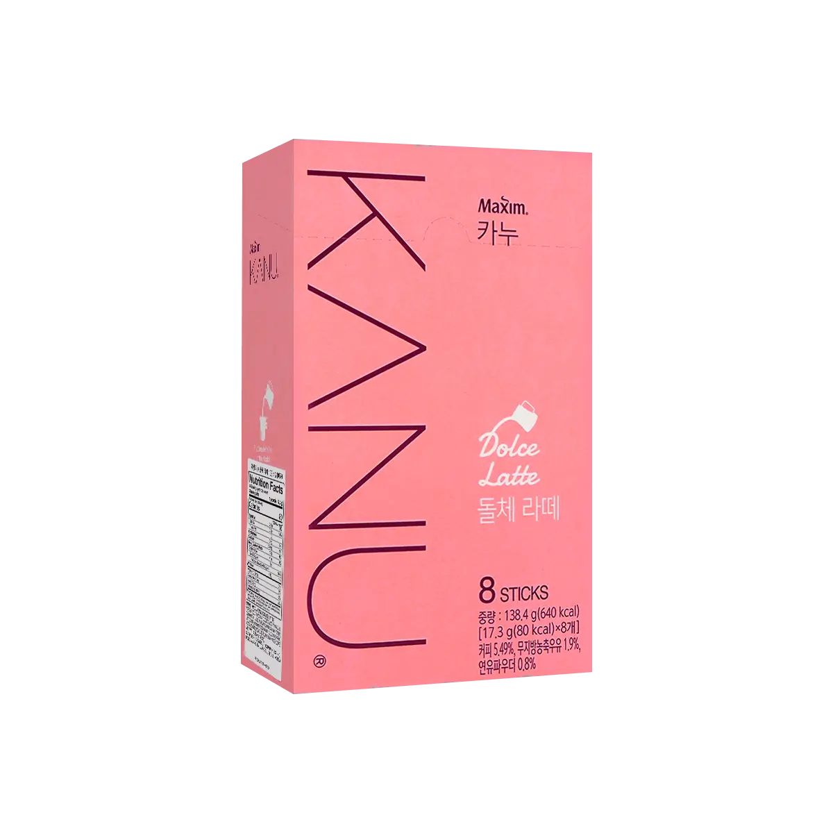 Kanu Dolce Latte Coffee Mix 8 Sticks - Korean Instant Coffee, Inspired by "Hospital Playlist" & Worn by Gong Yoo, Jang Ki Yong