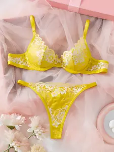 Romantic Floral Lace Lingerie | Sheer & Flirty, Perfect for Outwear