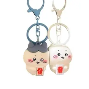 Cute Cat Matching Keychain Magnet with Adorable Design and Blue & White Color Options