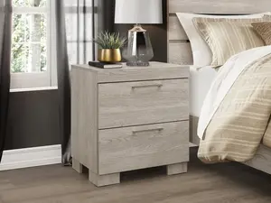 Favorer Kayla Nightstand, White Oak