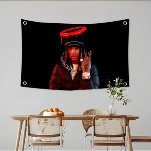 Chicago Drill King Von Flags Custom Camping Outdoor Garden room Bedroom Decor Party Backdrops Wall Art Tapestry Wall Hanging Family Gifts