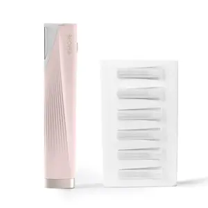 Sonic Dermaplaning Tool for Face, Rechargeable Peach Fuzz Remover with LED Light, 3-Speed Vibration for Smooth Radiant Skin, 6 Replacement Blades, Electric Facial Hair Removal Tool for Women, Exfoliating Face Shaver for Glowing Skin