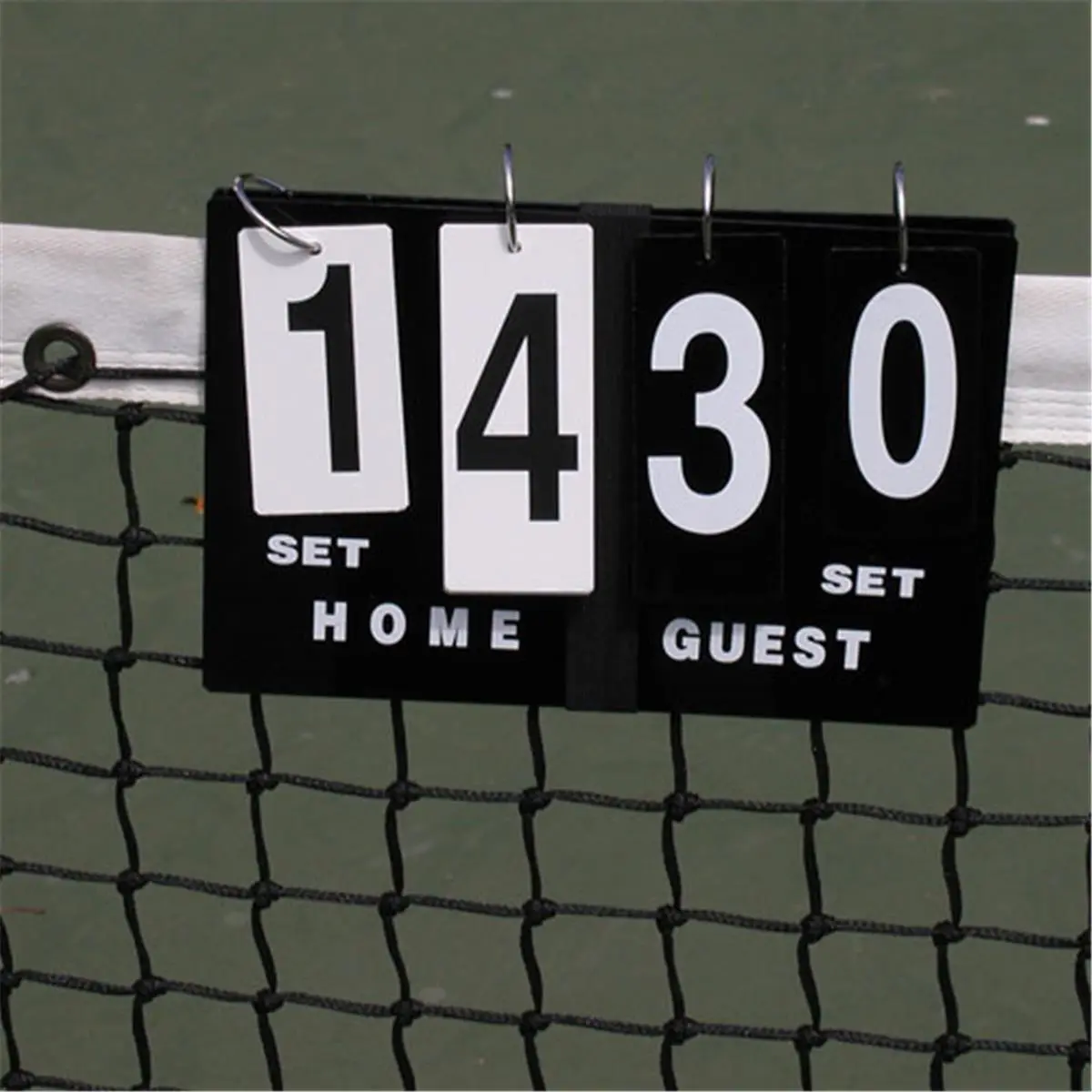 212 MAIN Scoreboards from Finest Material, Set of 4 Portable Flip Cards with Game & Set Scoring for Oncourt and Outdoor Use, All Ages
