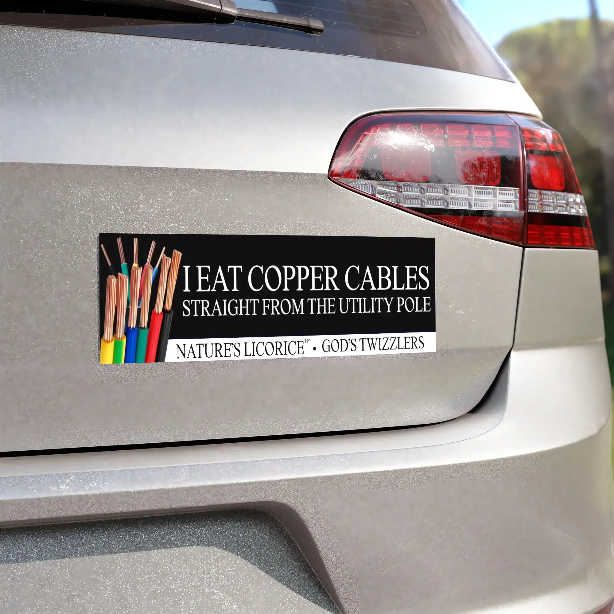 I Eat Copper Cables Bumper Magne, Funny Bumper , car magnet, gift for girlfriend, sticker pack, satire stickers, satirical sticker