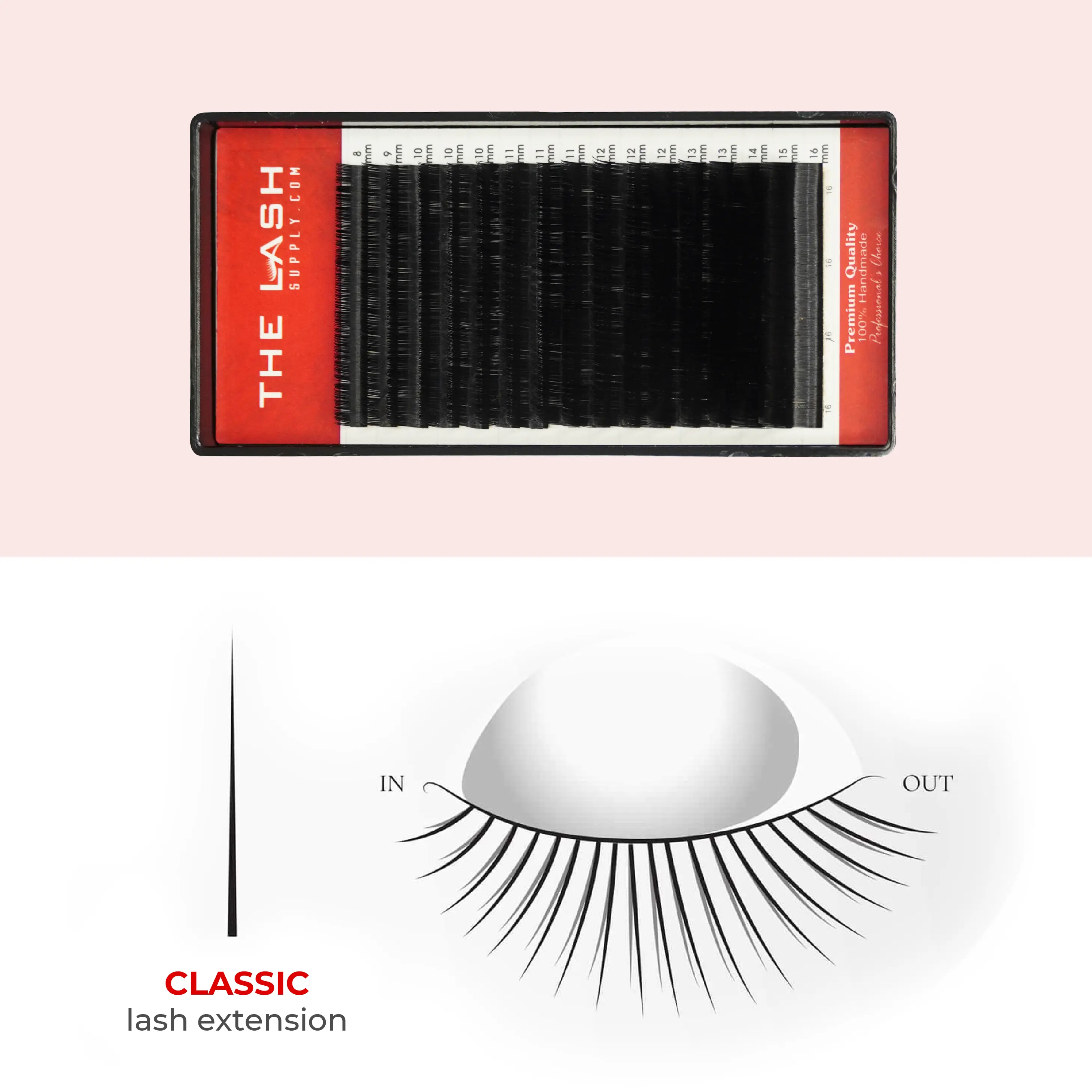 Classic Korean Makeup Eyelash Extensions, 0.15mm Mixed Length Cosmetic False Lashes