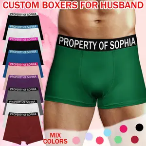 Custom Valentine's Boxer for Husband,Man,Custom BF Underwear Gifts,Custom Boxers with Text,Personalized Name Man briefs,Fun Anniversary Gift